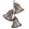 5" Silver & Brown Rustic String of Bells Glass Ornament